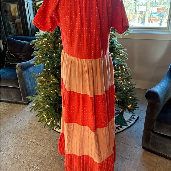 Ace & Jig orange and Peach Tiered Maxi Dress - Picture 3 of 5